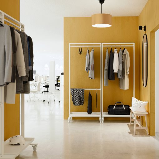 MITTZON, frame with castors/clothes rail/display shelf, 85x205 cm, 795.364.14