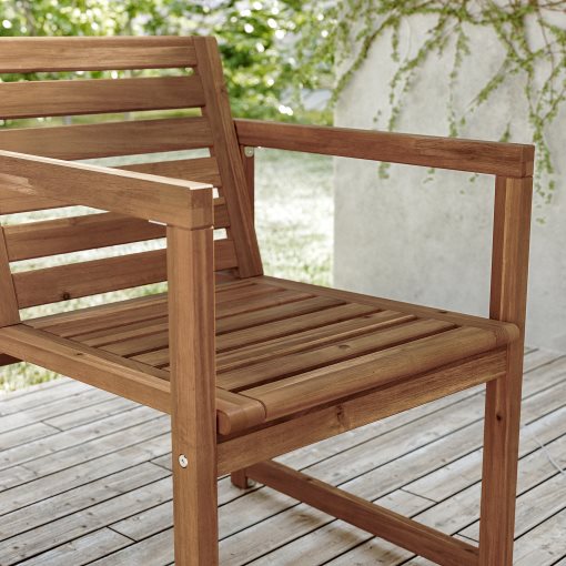 NÄMMARÖ, table with 6 chairs with armrests outdoor, 200 cm, 795.443.86