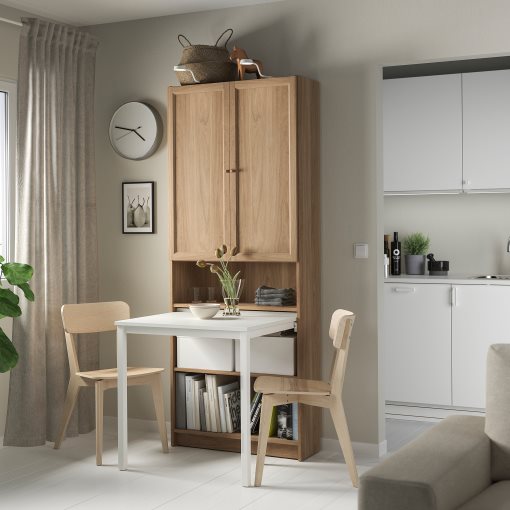 BILLY, bookcase with desk, 80x202 cm, 795.639.40