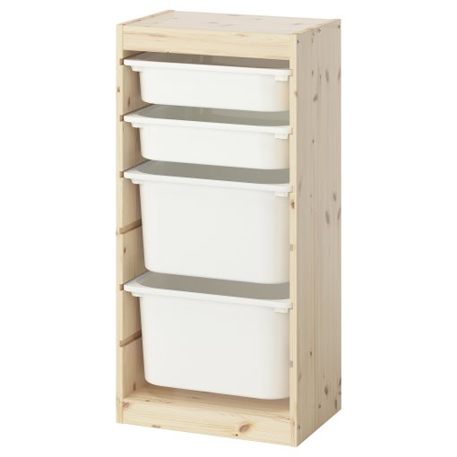 TROFAST, storage combination with boxes, 44x30x91 cm, 795.752.12