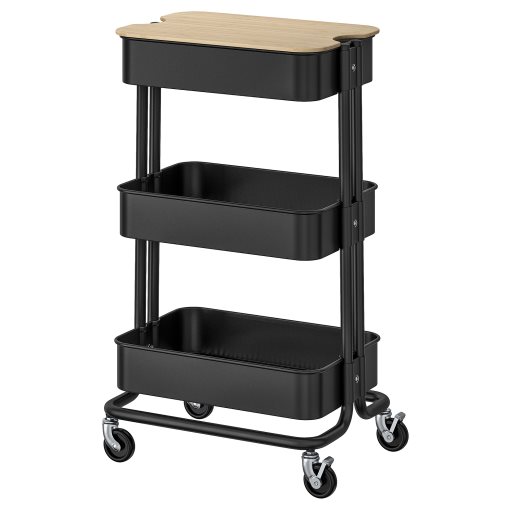 RÅSKOG/NORRÅVA, trolley with lid, 35x45x77 cm, 795.807.51