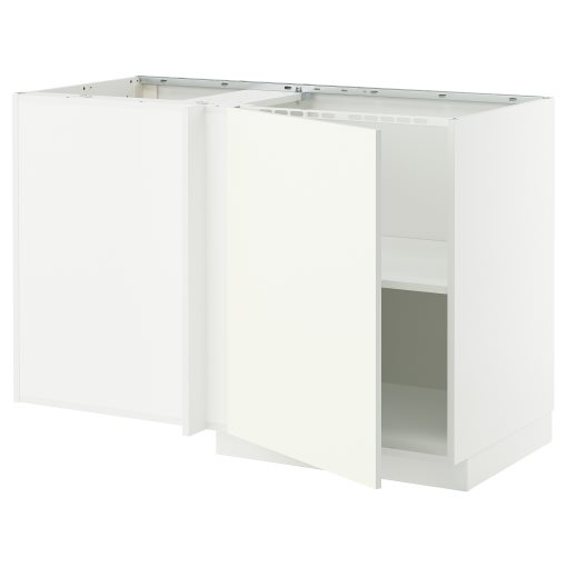 METOD, γωνιακό ντουλάπι βάσης με ράφι, 128x68 cm, 795.850.46