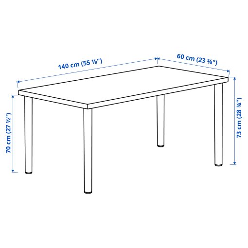 LAGKAPTEN/ADILS, desk, 140x60 cm, 795.853.72