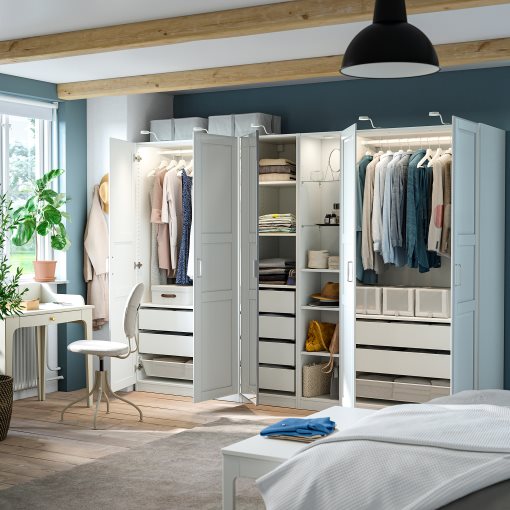 PAX/KAMMAR/TYSS, wardrobe combination, 285x60x201 cm, 796.074.49