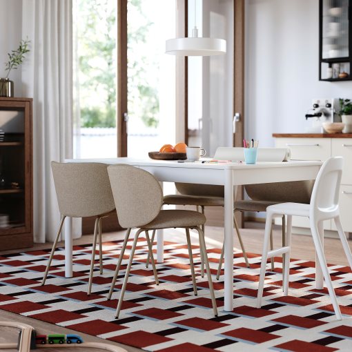 TONSTAD/KRYLBO, τραπέζι και 4 καρέκλες, 140/196x85 cm, 796.124.03