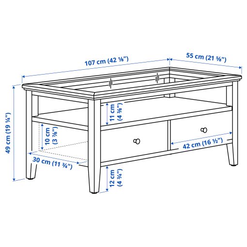 IDANÄS, coffee table, 107x55 cm, 804.878.70