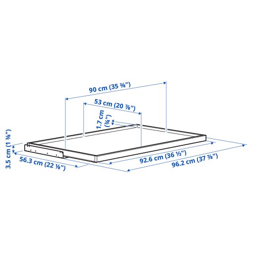 KOMPLEMENT, pull-out tray, 100x58 cm, 805.091.84