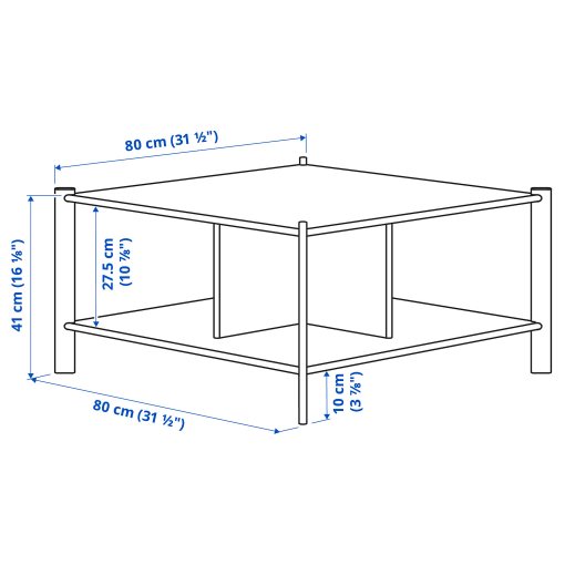 JÄTTESTA, τραπέζι μέσης, 80x80 cm, 805.219.11