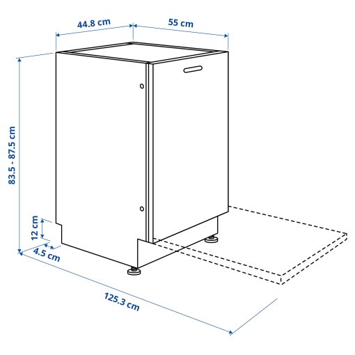 FROSLUNDA, integrated dishwasher/IKEA 500, 45 cm, 805.681.64