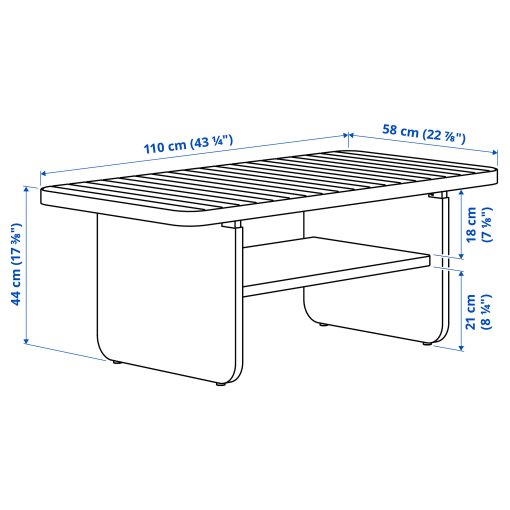 VITTSKÄR, coffee table/outdoor, 110x58 cm, 805.755.55