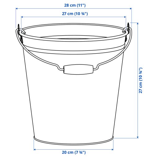 ÅKERBÄR, bucket/plant pot in/outdoor, 10 l, 805.847.91