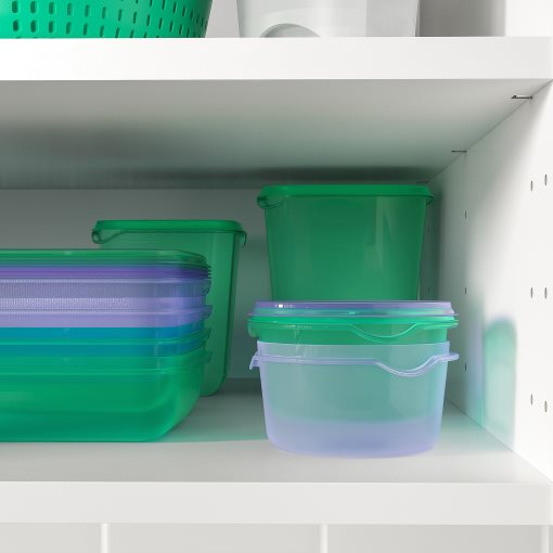 PRUTA, snack container with lid/2 pack, 0.3 l, 805.967.08