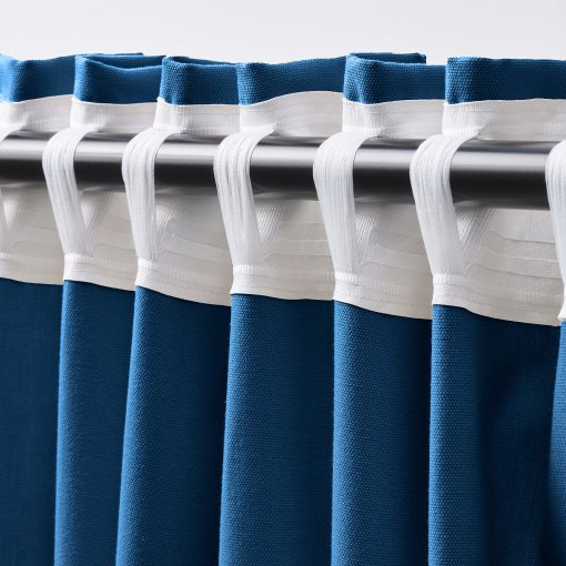 GINSTMOTT, curtains with heading tape/1 pair, 145x300 cm, 805.971.90