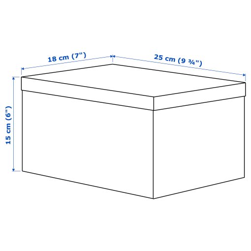 GJÄTTA, storage box with lid, 18x25x15 cm, 805.996.79