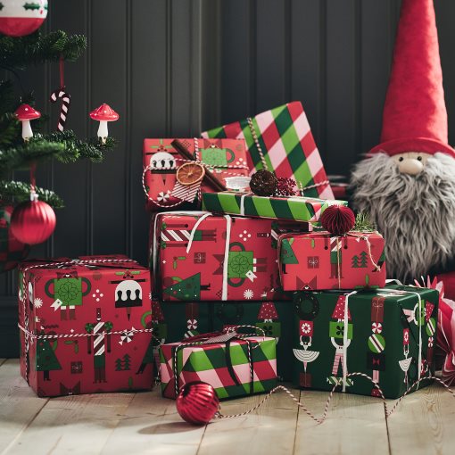 VINTERFINT, gift wrap roll/3 pack, 3x0.7 m/2.10 m², 806.029.74