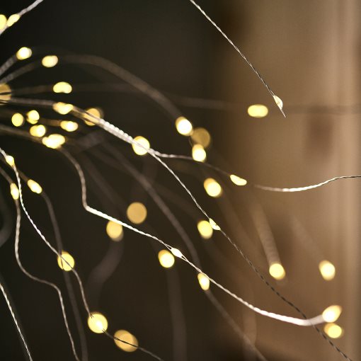 STRÅLA, κρεμαστό φωτιστικό με ενσωματωμένο φωτισμό LED, λειτουργία με μπαταρία/αστεράκι, 806.066.51