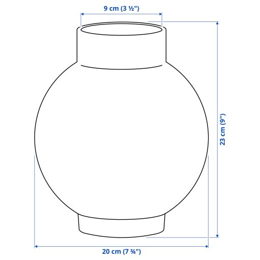 GLANSGRAN, vase, 23 cm, 806.073.06