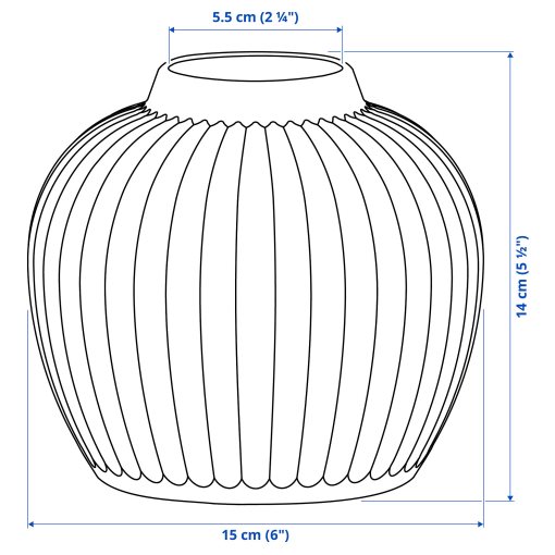 PELARBJÖRK, vase, 14 cm, 806.073.11