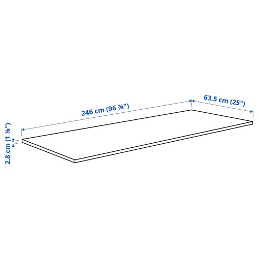 EKBACKEN, worktop, 246x2.8 cm, 806.090.46