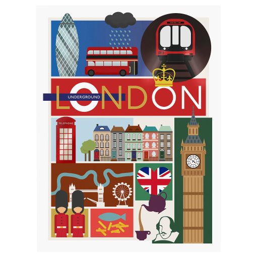 PJÄTTERYD, picture/London, 30x40 cm, 806.187.91