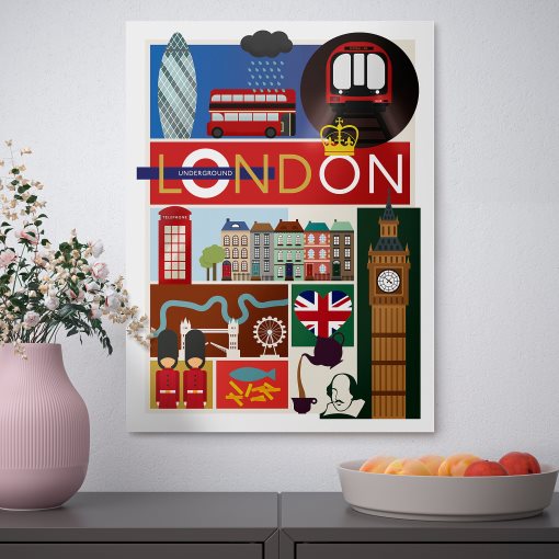 PJÄTTERYD, picture/London, 30x40 cm, 806.187.91