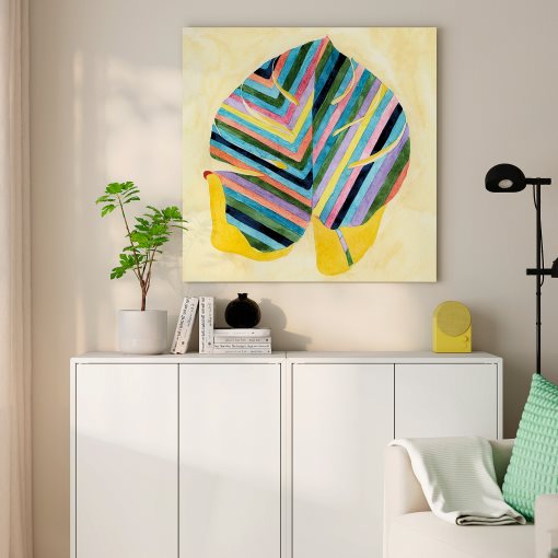 PJÄTTERYD, πίνακας/ριγέ φύλλο, 90x90 cm, 806.234.48