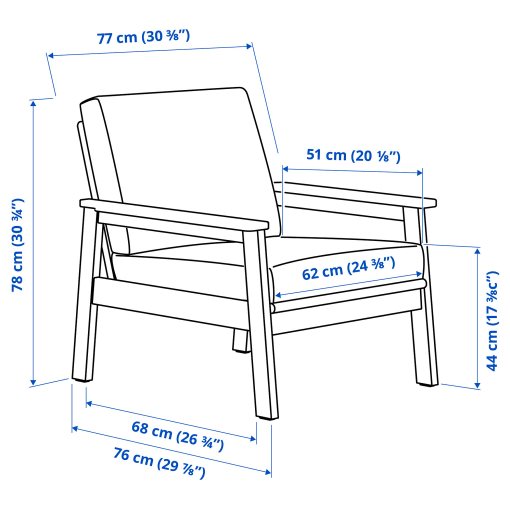 BONDHOLMEN, armchair, outdoor, 893.208.47