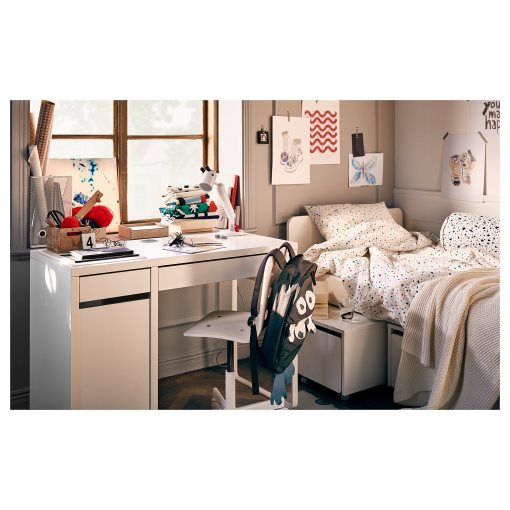 SLÄKT, bed frame with 3 storage boxes, 90x200 cm, 893.860.70