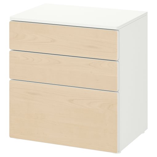SMASTAD/PLATSA, chest of 3 drawers, 60x42x63 cm, 894.201.92