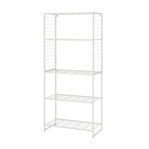 JOSTEIN, shelving unit with grid/in/outdoor/wire, 82x40x180 cm, 894.372.58