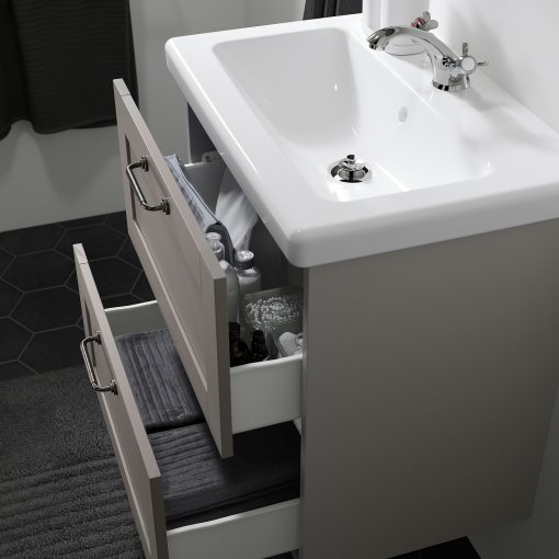 ENHET/TVALLEN, bathroom furniture set of 18, 102x43x65 cm, 894.800.01