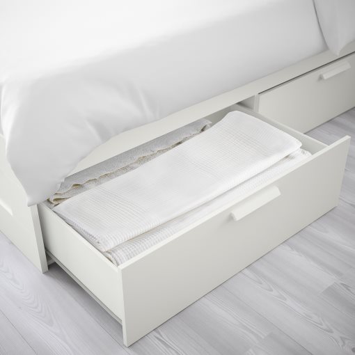 BRIMNES, bed frame with storage, 140X200 cm, 894.948.85