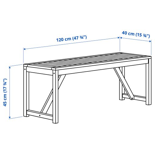 NÄMMARÖ, table/2 chairs/bench, outdoor, 895.053.94