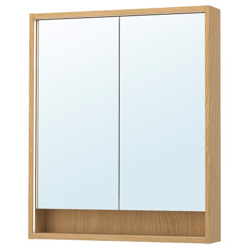 FAXALVEN, ντουλάπι με καθρέφτη με ενσωματωμένο φωτισμό, 80x15x95 cm, 895.167.12