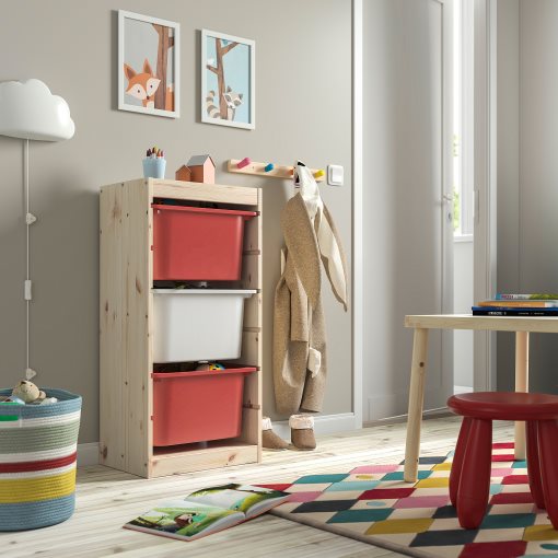 TROFAST, storage combination with boxes, 44x30x91 cm, 895.754.43
