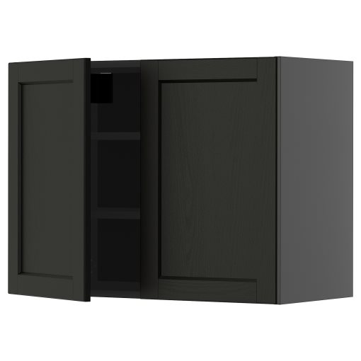 METOD, wall cabinet with shelves/2 doors, 80x60 cm, 895.871.01