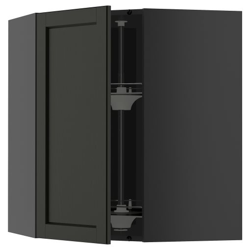 METOD, corner wall cabinet with carousel, 68x80 cm, 895.874.17