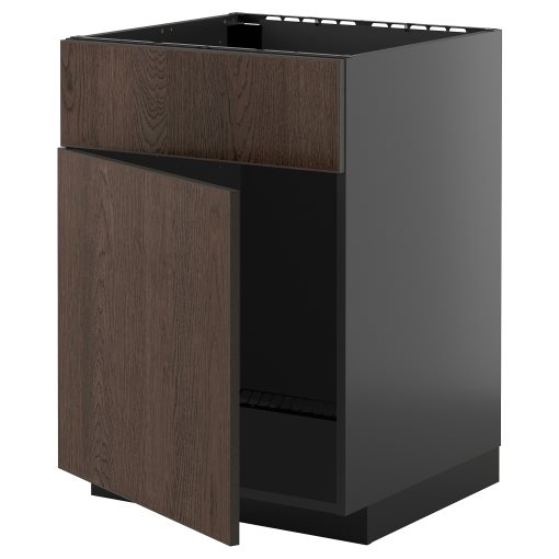 METOD, base cabinet for sink with door/front, 60x60 cm, 895.875.87