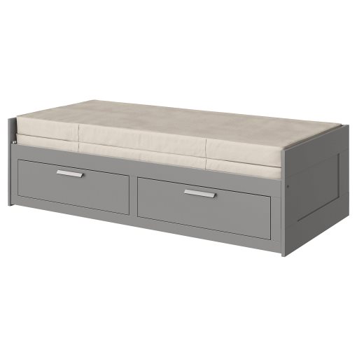 BRIMNES, day-bed with 2 drawers/2 mattresses, 80x200 cm, 895.900.14