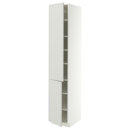 METOD, high cabinet with shelves/2 doors, 40x60x220 cm, 896.042.66