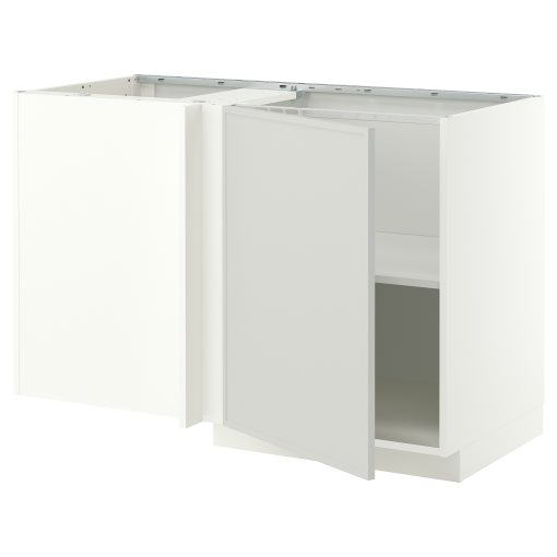 METOD, corner base cabinet with shelf, 128x68 cm, 896.064.30