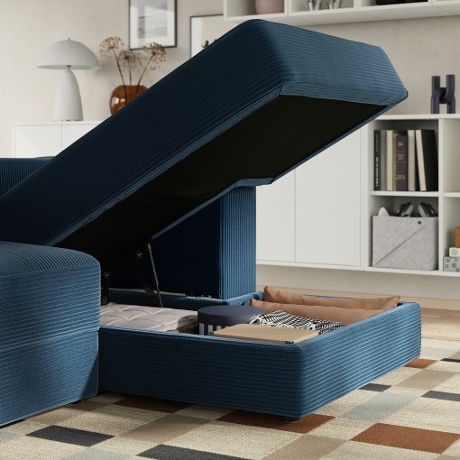JÄTTEBO, U-shaped sofa 7-seat with chaise longue/right with headrests, 896.084.05