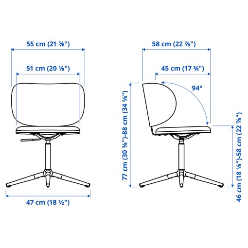 VITTSJÖ/KRYLBO, γραφείο και καρέκλα, 896.173.01