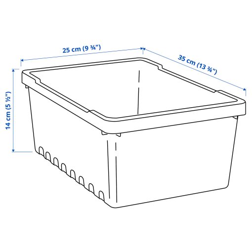UPPSNOFSAD, storage box, 35x25x14 cm/9 l, 904.407.64