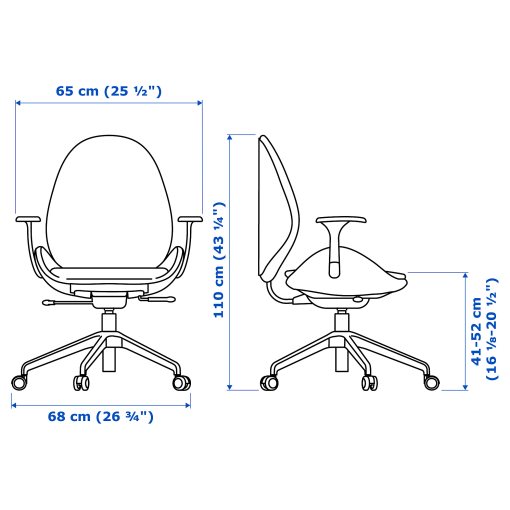 HATTEFJÄLL, office chair with armrests, 904.945.06