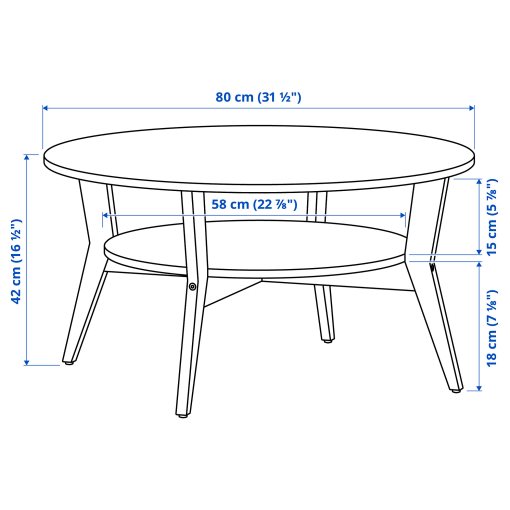 JAKOBSFORS, coffee table, 80 cm, 905.001.21