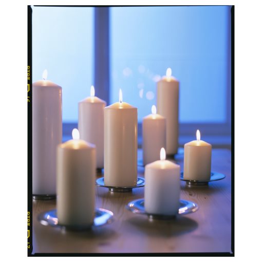 FENOMEN, άοσμο κερί στήλης, 14 cm, 905.284.03
