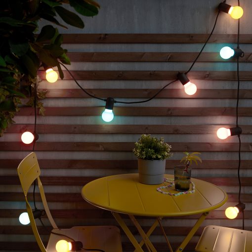 SOMMARLÅNKE, lighting chain with built-in LED light source/12 bulbs/outdoor, 905.443.37