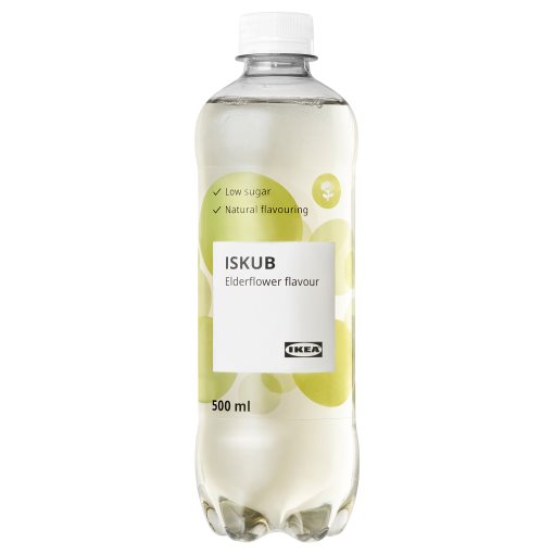 ISKUB, carbonated soft drink/elderflower flavour/with sugar and sweeteners, 500 ml, 905.480.62