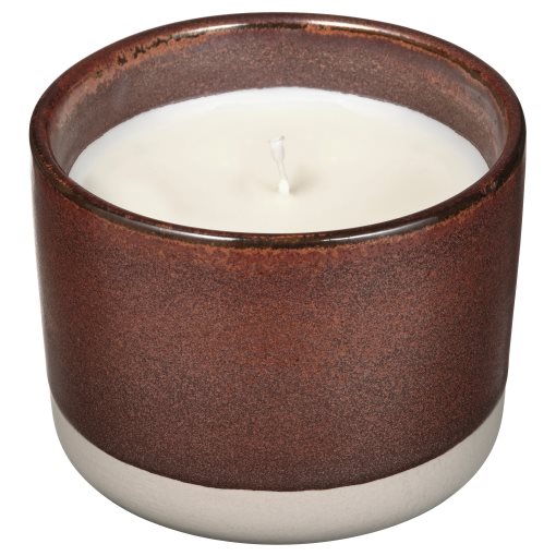 ROSENSLÅN, αρωματικό κερί σε κεραμικό βάζο/κεχριμπάρι&τριαντάφυλλο/25 ώρες, 905.482.41